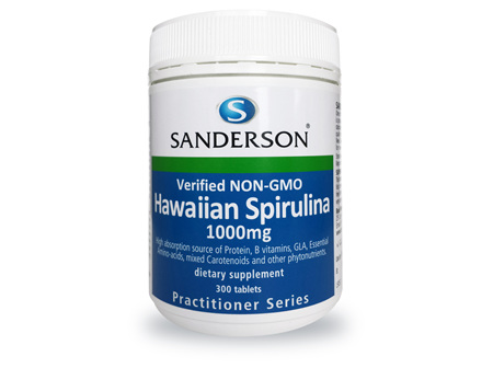 Sanderson™ Verified Non-GMO Hawaiian Spirulina 1000Mg 300 Caps