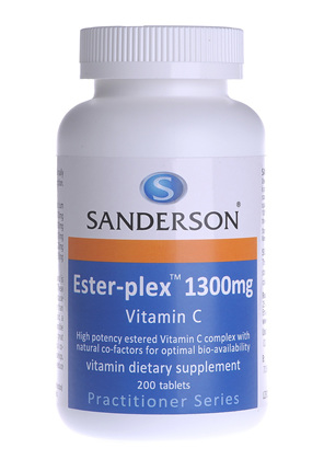 Sanderson™Ester-Plex® 1300Mg Easy-To-Swallow Vitamin C 200 Tablets New