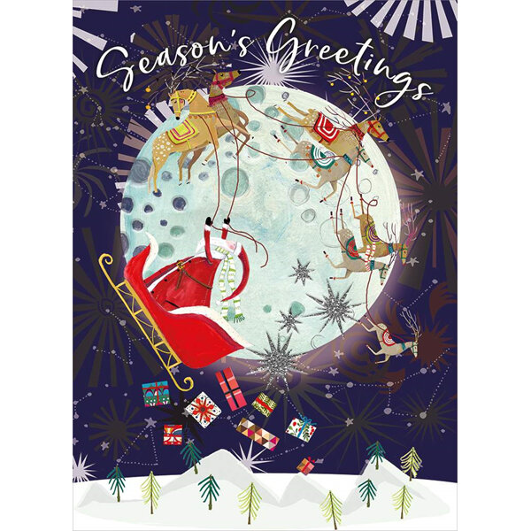 Santa & Moon Christmas Card