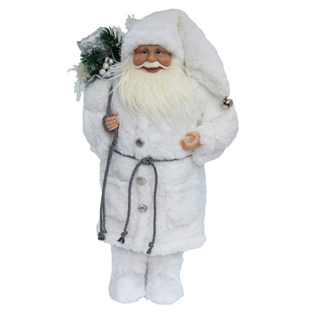Santa - standing white with wooly jacket