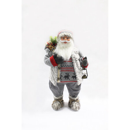 Santa with reindeer jersey - 80 cm high!