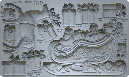 Santa's Sleigh IOD Decor Mould