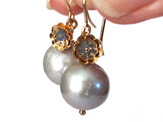 sapphire blue flowers gold filled earrings pearl silver edison nz lilygriffin