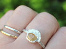 sapphire yellow sun sunshine sunrise silver ring lilygriffin jewelry nz
