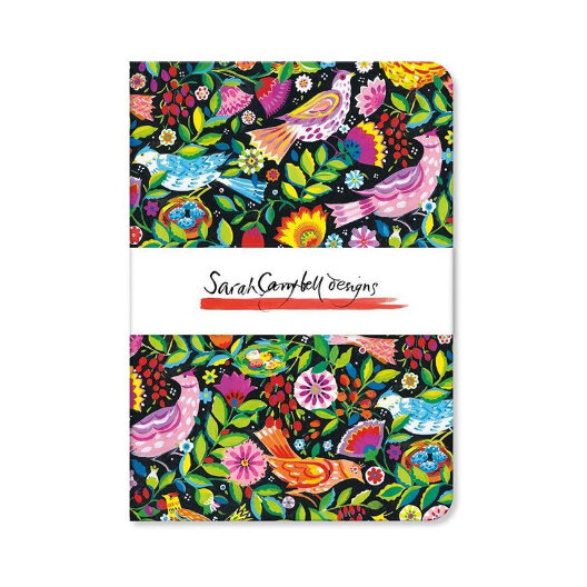 Sarah Campbell Design Folk Birds A5 Luxury Notebook