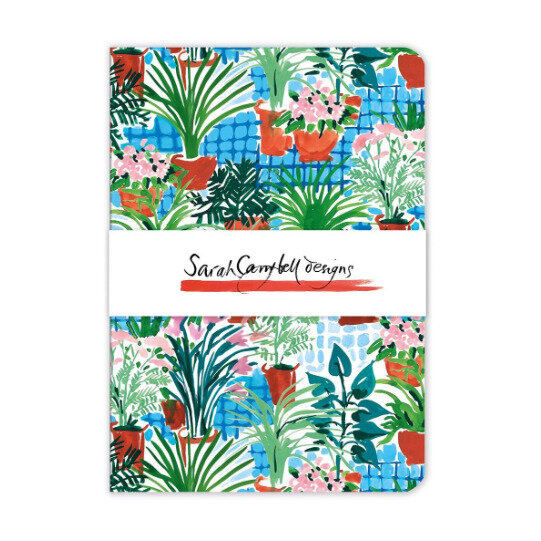 Sarah Campbell Designs Glasshouse Gardener A5 Luxury Notebook