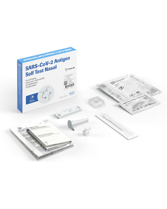 SARS-CoV-2 Antigen Self Test Nasal Full Pack Contents