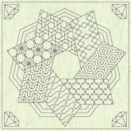 Sashiko Cloth Kaza-Guruma 4