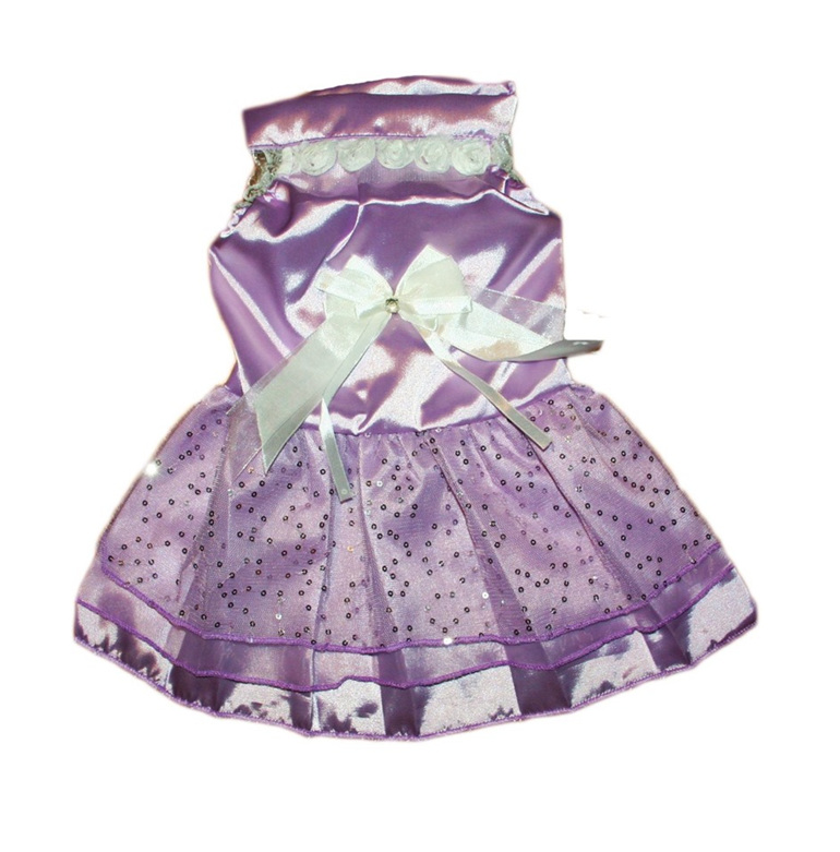 satin layered purple dress