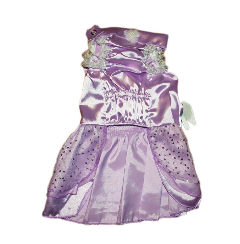 Satin layered purple dress