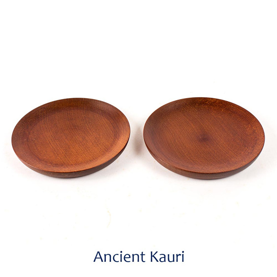 saucer set of 2 - ancient kauri - made in nz