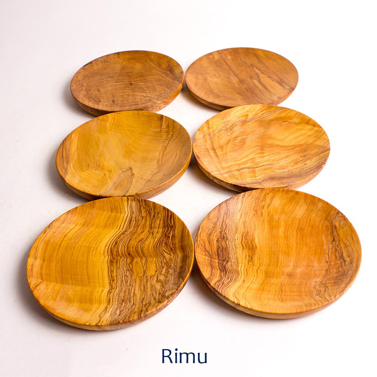 saucer set of 5 - rimu - made in nz