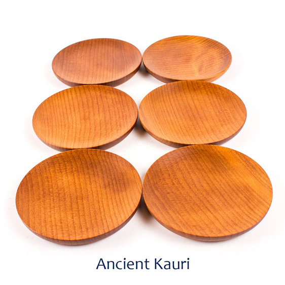 saucer set of 6 - ancient kauri - made in nz