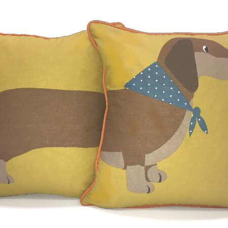 Sausage Dog Cushion Cover