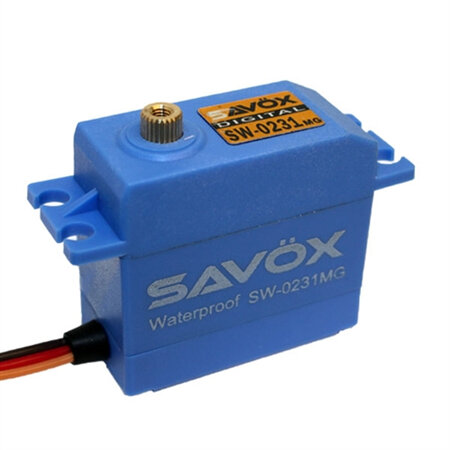 Savox Standard Waterproof Servo - SW-0231MG - 15kg / 0.17 Sec