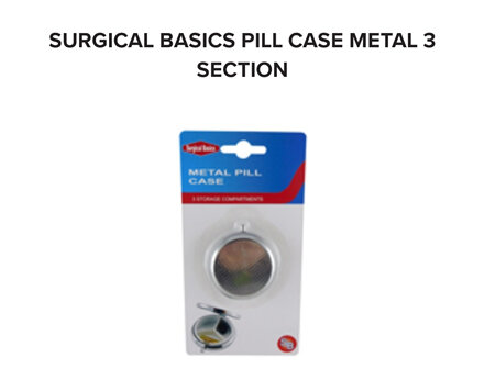 SB Pill Box Metal 3 Sections