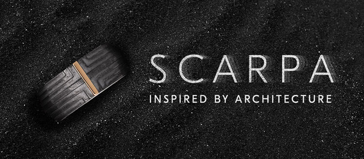Scarpa Men's Ring, inspired by architecture Carlo Scarpa