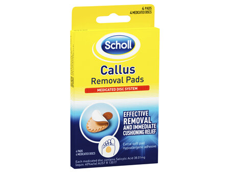 Scholl Callus Removal Pads 4 Medicated Discs