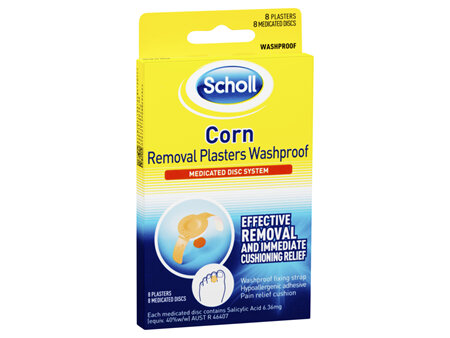 Scholl Corn Washproof Removal Plasters x 8