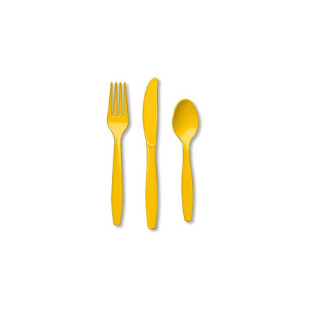 School Bus Yellow Cutlery Set