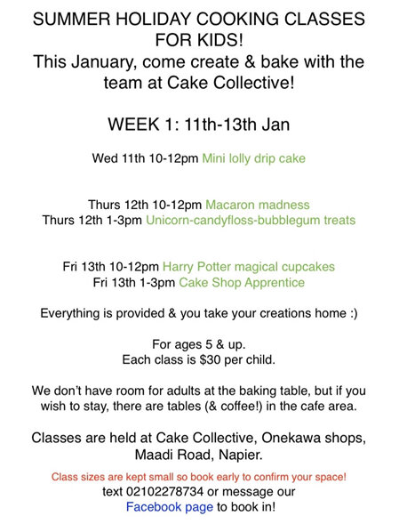 School Holiday Cooking Classes
