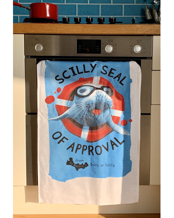 Scilly Seal Tea Towel