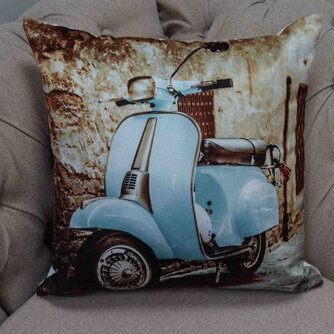 Scooter Blue Cushion Cover