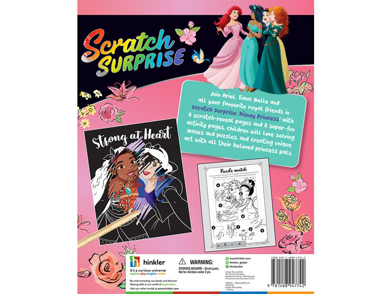 Scratch Surprise Disney Princess Art Book kids activity