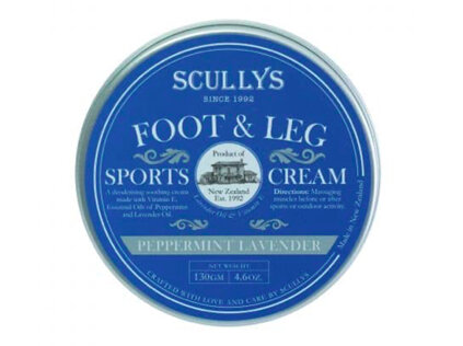 scullys Lavender Peppermint Foot and Leg Sports Cream 130gm