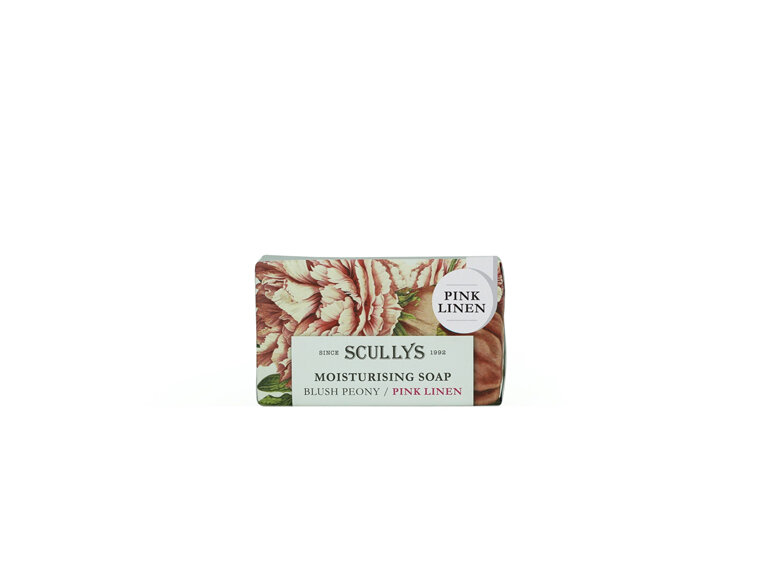 Scullys Pink linen 150gm Luxury Soap