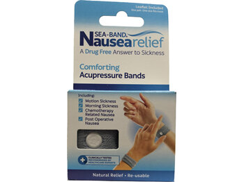 Sea Band Anti Nausea Relief Wrist Band Adult Black 1 pair