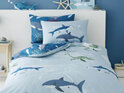 Sea Dino Shark Single Duvet Cover and Matching Fitted Sheet Set