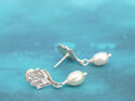sea plume ocean feather studs earrings silver pearls lily griffin nz jewelry