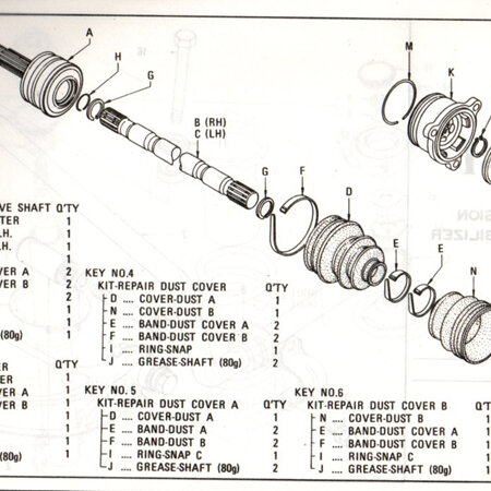 Sec 194 - Front Drive Shaft Repair Kit