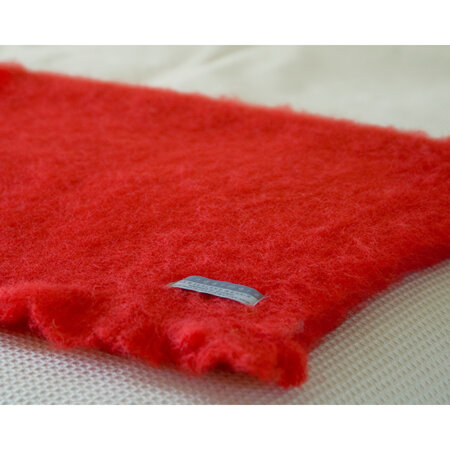 SECOND - Mohair Throw Blanket - Red