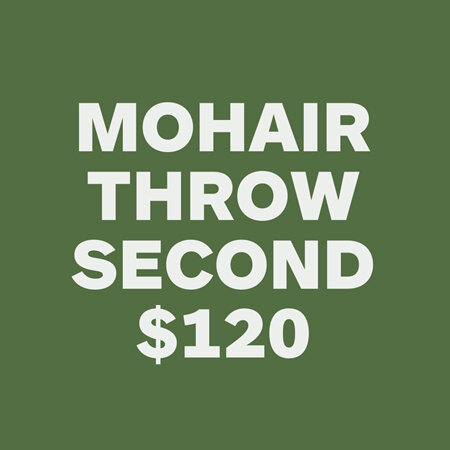 SECOND - Mohair Throw - Fawn