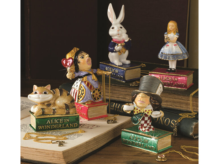Secrets from Hidden Treasures Cloisonne Collectible Alice in Wonderland Chesire