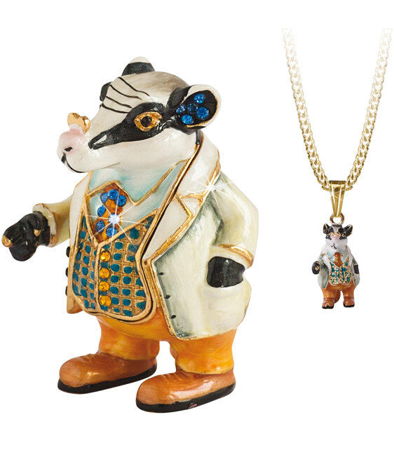 Secrets from Hidden Treasures Cloisonne Collectible Wind in the Willows Badger