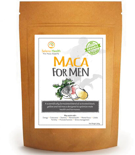 Seleno Health Organic Maca for Men (loose powder & vegan caps)
