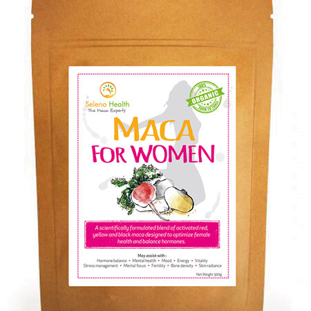 Seleno Health Organic Maca for Women (loose powder & vegan caps)