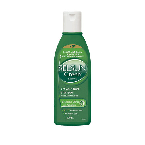 SELSUN Green Shampoo 200ml dandruff itchy scalp care