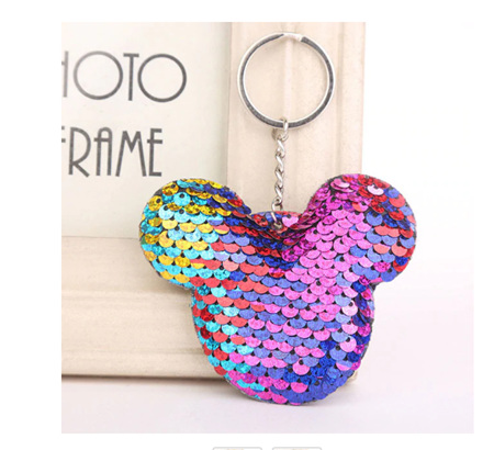 Sequin Mickey Mouse  Keyring - MULTICOLOUR