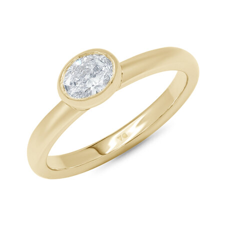 Serenity: Oval Cut Diamond Solitaire Ring