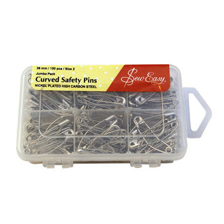 Sew Easy Curved Safety Pins 150 Pieces