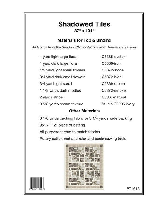 Shadowed Tiles from Pine Tree Country Quilts