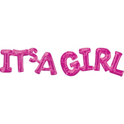 Shape Script ' ITS A GIRL' Foil