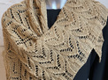 Shawl - Beaded Lace with Brooch Pin