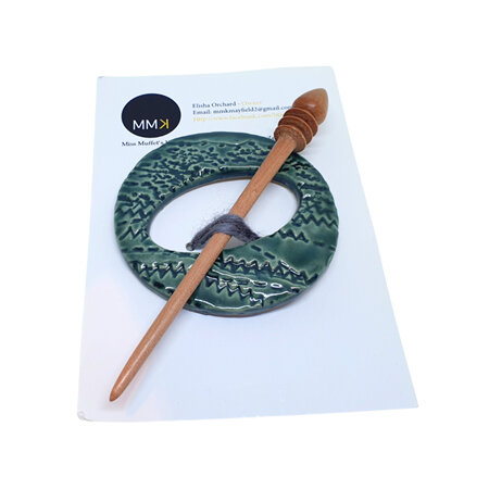 Shawl Pin - Rainforest ZigZag