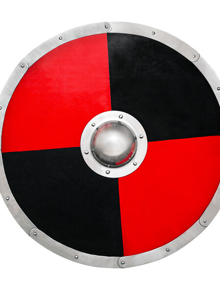 Shield 1 - Viking Round Shield (Red and Black)