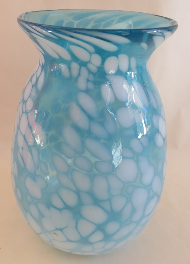 Signed glass vase